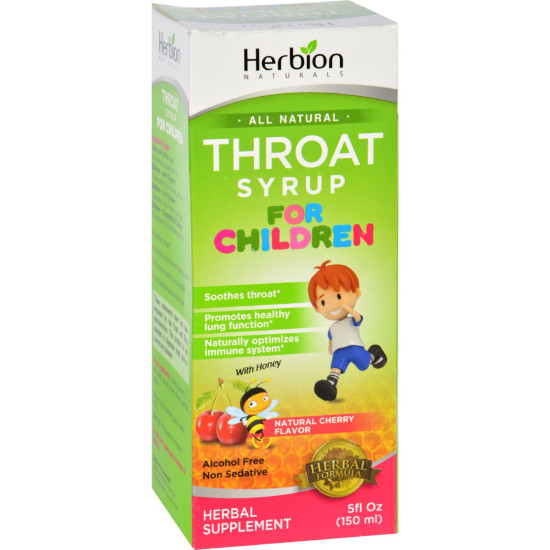 Herbion Naturals Throat Syrup - All Natural - Cherry - For Children - 5 Ozidx HG1645035