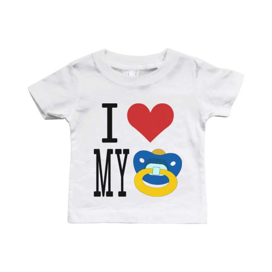 I Love My Pacifiers Funny White Baby Shirt Great Gift Ideasidx 3P10397169740