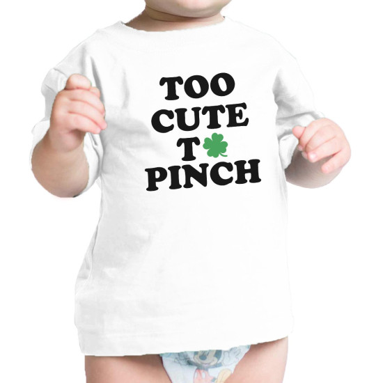 Too Cute To Pinch Black Cute Infant Baby Shirt For St Patricks Dayidx 3P10459769740